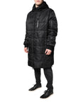 Dolce & Gabbana Black Hooded Parka Coat Winter Jacket