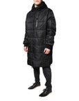 Dolce & Gabbana Black Hooded Parka Coat Winter Jacket