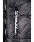 Dolce & Gabbana Black Hooded Parka Coat Winter Jacket