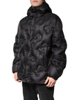 Dolce & Gabbana Black Hooded Parka Coat Winter Jacket