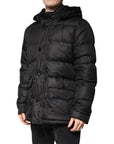 Dolce & Gabbana Black Hooded Parka Coat Winter Jacket