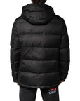 Dolce & Gabbana Black Hooded Parka Coat Winter Jacket