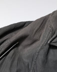 Dolce & Gabbana Black Solid Cotton Collared Coat Jacket