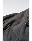 Dolce & Gabbana Black Solid Cotton Collared Coat Jacket