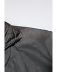Dolce & Gabbana Black Solid Cotton Collared Coat Jacket