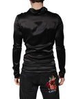 Dolce & Gabbana Black Silk Turtleneck Men Pullover Sweater