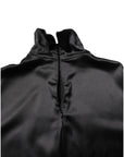 Dolce & Gabbana Black Silk Turtleneck Men Pullover Sweater