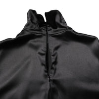 Dolce & Gabbana Black Silk Turtleneck Men Pullover Sweater