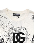 Dolce & Gabbana White Logo Angel Print Women Pullover Sweater