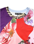 Dolce & Gabbana Multicolor Patchwork Short Sleeve Blouse Top