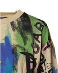 Dolce & Gabbana Multicolor Print Cotton Pullover Sweater