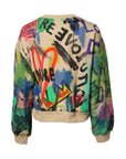 Dolce & Gabbana Multicolor Print Cotton Pullover Sweater