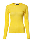 Dolce & Gabbana Yellow Polyester Women Pullover Top Sweater
