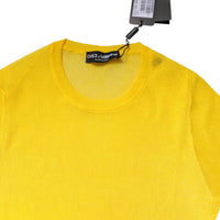 Dolce & Gabbana Yellow Polyester Women Pullover Top Sweater