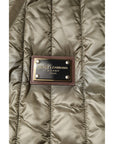 Dolce & Gabbana Brown Logo Plaque Quilted Vest Jacket