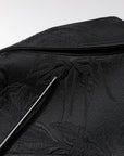 Dolce & Gabbana Black Brocade Cotton Full Zip Biker Jacket