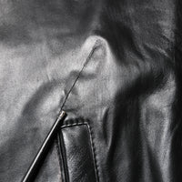 Dolce & Gabbana Black Lambskin Leather Full Zip Biker Jacket