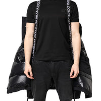 Dolce & Gabbana Black Nylon Full Zip Hooded Parka Jacket