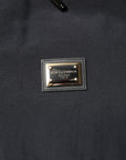 Dolce & Gabbana Black Nylon Full Zip Hooded Parka Jacket