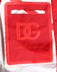 Dolce & Gabbana Red White Nylon Full Zip Windbreaker Jacket