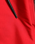 Dolce & Gabbana Red White Nylon Full Zip Windbreaker Jacket