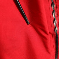 Dolce & Gabbana Red White Nylon Full Zip Windbreaker Jacket