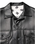 Dolce & Gabbana Black Polyester Button Down Biker Jacket