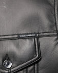 Dolce & Gabbana Black Polyester Button Down Biker Jacket