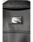 Dolce & Gabbana Black Polyester Button Down Biker Jacket