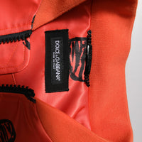 Dolce & Gabbana Orange DG Heart Full Zip Men Bomber Jacket