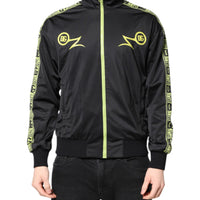 Dolce & Gabbana Black Logo Turtleneck Zip Bomber Jacket