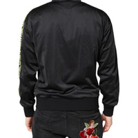 Dolce & Gabbana Black Logo Turtleneck Zip Bomber Jacket