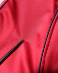 Dolce & Gabbana Red Floral Patch Full Zip Men Bomber Jacket