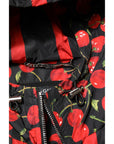 Dolce & Gabbana Black Cherry Print Hooded Windbreaker Jacket