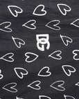 Dolce & Gabbana Black Heart Print Hooded Windbreaker Jacket