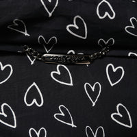 Dolce & Gabbana Black Heart Print Hooded Windbreaker Jacket