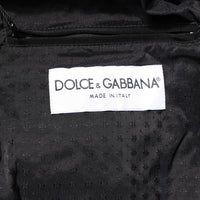 Dolce & Gabbana Black Lambskin Leather Full Zip Biker Jacket