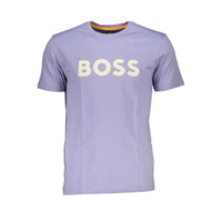 Hugo Boss Purple Cotton Men T-Shirt