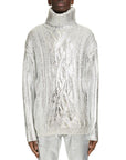 Balmain Brown Wool Men Turtleneck Sweater