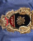 Dolce & Gabbana Blue Nylon Logo Patch Men Bomber Sweater