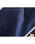 Dolce & Gabbana Blue Nylon Logo Patch Men Bomber Sweater