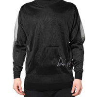Dolce & Gabbana Black Logo Knitted Crewneck Pullover Sweater
