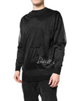 Dolce & Gabbana Black Logo Knitted Crewneck Pullover Sweater
