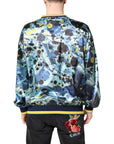 Dolce & Gabbana Multicolor Marble Print Men Pullover Sweater