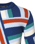 Dolce & Gabbana Multicolor Cashmere Knit Pullover Sweater