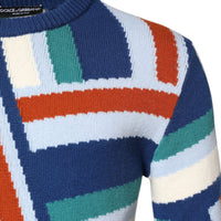 Dolce & Gabbana Multicolor Cashmere Knit Pullover Sweater