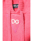 Dolce & Gabbana Red Cotton Knit Hooded Men Pullover Sweater