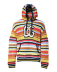 Dolce & Gabbana Multicolor Cotton Hooded Pullover Sweater