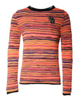 Dolce & Gabbana Multicolor Wool DGLogo Knit Pullover Sweater