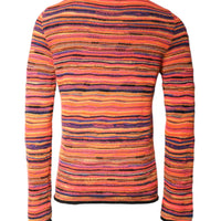 Dolce & Gabbana Multicolor Wool DGLogo Knit Pullover Sweater